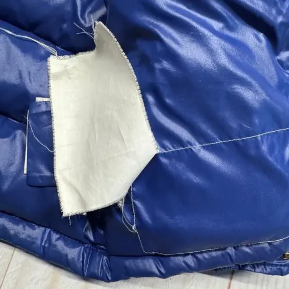 Moncler Enfant Maya Down Jacket Toddler Size 2Y Removeable Hood Glossy Blue - Picture 10 of 15